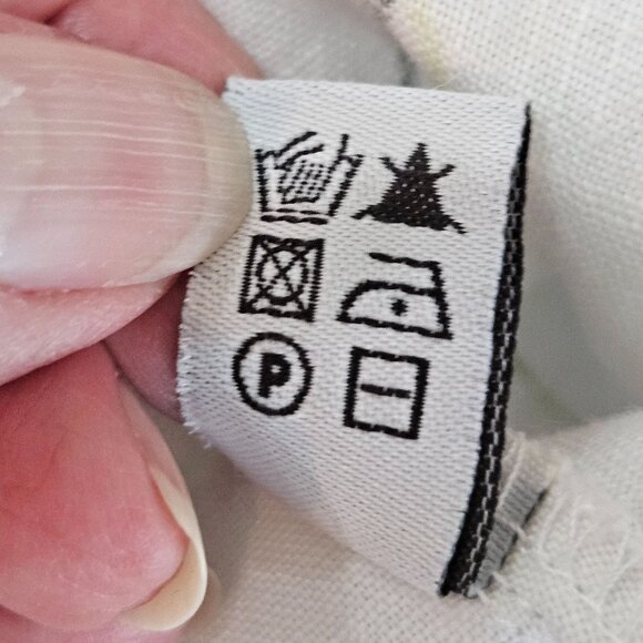 Mario Romano Linen Top Medium Floral Button-Up Made In Italy - Picture 8 of 10